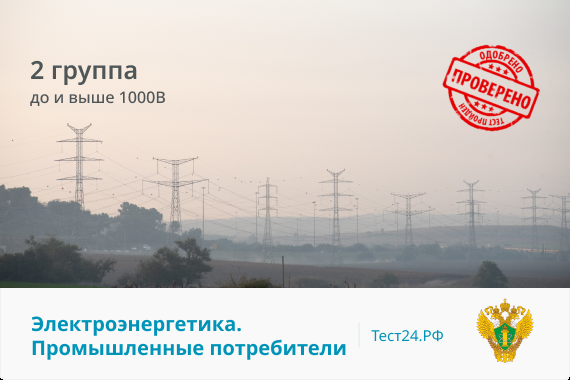 НПА 2 группа до и выше 1000В общие вопросы по электробезопасности  с 05.05.2023 г. Промышленные потребители